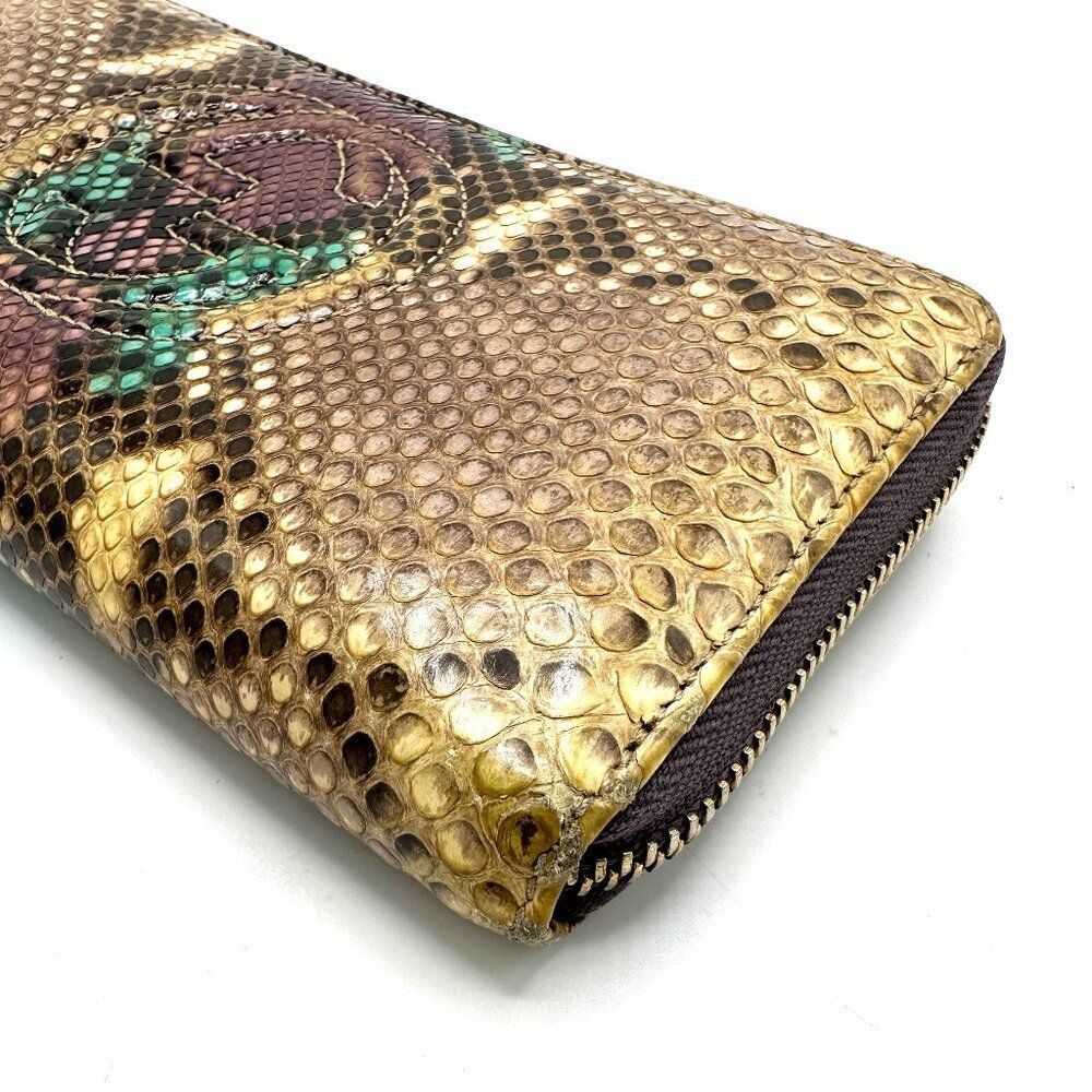 Gucci Multicolor Python Soho Zippy Long Wallet - Picture 4 of 7